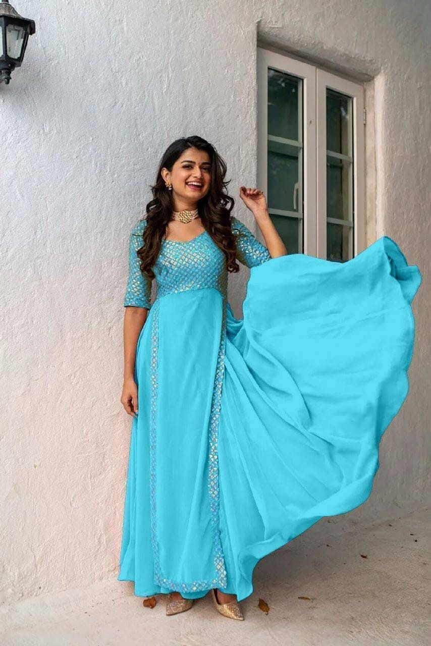 Elegant Floor Length Designer Anarkali Salwar For Wedding Wear